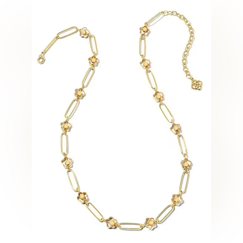 Kendra Scott Susie Link Chain Necklace in gold.